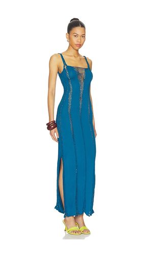Soren Solid Maxi Slash Dress With Macrame Trim en . Taille S. Also en XS - Indah - Modalova