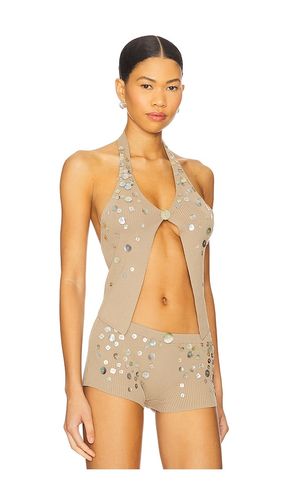 Button Knit Halter Top en Brown en . Taille S. Also en M, L - Jaded London - Modalova