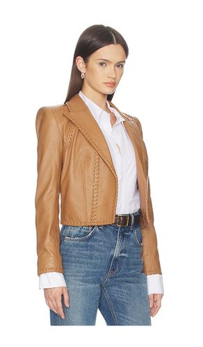 BLAZER EN CUIR AVEC SURPIQÛRES DULCIE en . Taille 6. Also en 8 - L'AGENCE - Modalova
