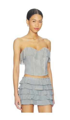 X REVOLVE Gianni Fringed Suede Bustier Top en . Taille S. Also en XS, M, L, XL - LAMARQUE - Modalova