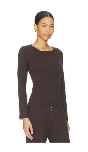 Pointelle Slim Fit Long Sleeve en . Taille XS. Also en M - LESET - Modalova