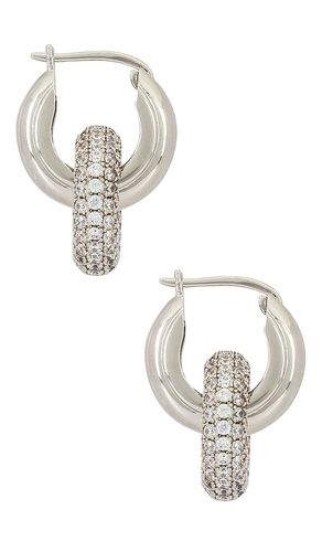 BOUCLES D'OREILLES ANNEAUX CROISÉS PAVE INTERLOCK en - Luv AJ - Modalova