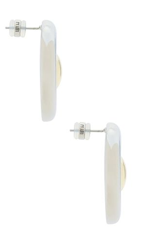CLOUS D'OREILLES THE TWO-TONE CHROME ORB STATEMENT STUDS en - Luv AJ - Modalova