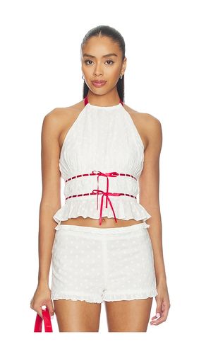 Alessia Embroidered Halter Top en . Taille XXS. Also en XS, S, M, L, XL - MAJORELLE - Modalova