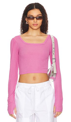 T-SHIRT CROPPED ENCOLURE CARRÉ MANCHES LONGUES PRYDERI in . Size S, XL/1X, XXL/2X - Michael Lauren - Modalova