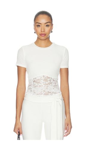 Ember Rib Lace Shortsleeve Tee en . Taille XS. Also en S, M - Michael Lauren - Modalova