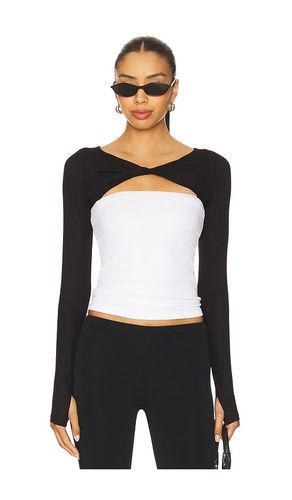 Ace Long Sleeve Knotted Neck Top en ,. Taille L. Also en M, S, XL, XS - Michael Lauren - Modalova
