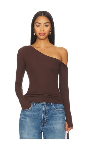 Magdaleno Long Sleeve Fitted Asymmetrical Cold Shoulder Top en . Taille S. Also en XS, M, L, XL - Michael Lauren - Modalova