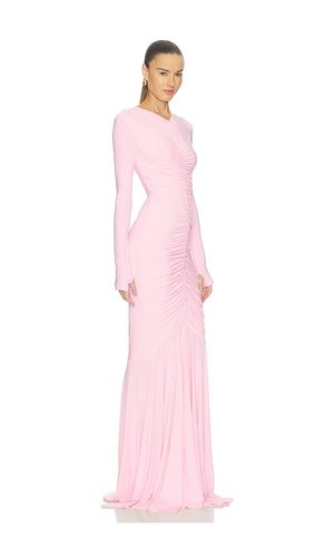 ROBE DE SOIRÉE LONG SLEEVE V NECK SHIRRED FRONT FISHTAIL en . Taille L. Also en M, S, XS - Norma Kamali - Modalova
