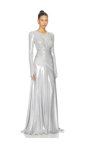 ROBE DE SOIRÉE LONG SLEEVE V NECK SHIRRED FRONT FLARED en , . Taille L. Also en M, S, XL, XS, XXS - Norma Kamali - Modalova