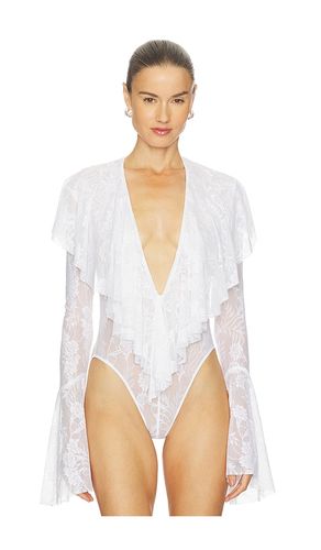 BODY À VOLANTS ET DÉCOLLETÉ EN V PROFOND À MANCHES LONGUES en . Taille S. Also en M, L - Norma Kamali - Modalova