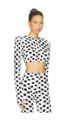 HAUT CROPPED À MANCHES LONGUES ET ÉPAULETTES en ,. Taille L. Also en M, S, XL - Norma Kamali - Modalova