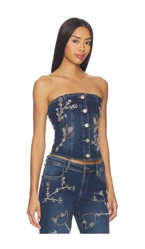 Nova Embellished Denim Top en . Taille S. Also en XS, M - OW Collection - Modalova