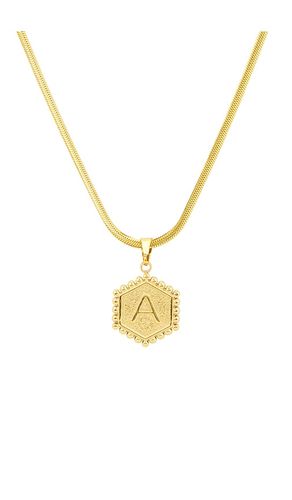 COLLIER PENDENTIF INITIAL INITIAL PENDANT NECKLACE en . Taille A. Also en B, C, D, G, H, J, K, L, M, P, R, S, T - petit moments - Modalova