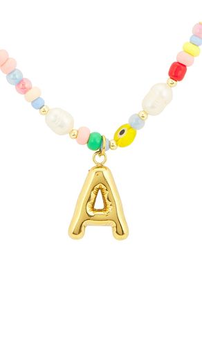 COLLIER À INITIALE EN BULLES PERLÉES BEADED PEARL BUBBLE INITIAL NECKLACE en ,. Taille B. Also en F - petit moments - Modalova
