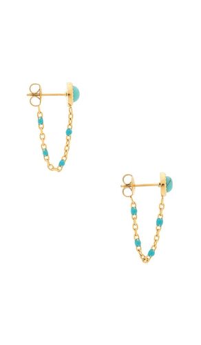 BOUCLES D'OREILLES PENDANTES TURQUOISE en - petit moments - Modalova
