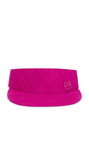 Monogram-embellished Straw Visor Hat en - Ruslan Baginskiy - Modalova