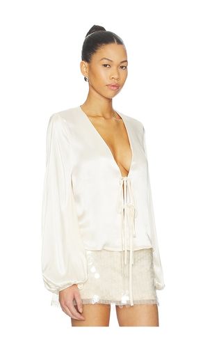 Lucille Tie Front Long Sleeve Top en . Taille S. Also en XXS, XS, M, L - SNDYS - Modalova