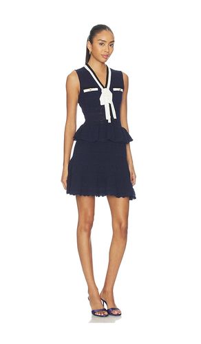 ROBE COURTE PEPLUM POINTELLE KNIT en . Taille S. Also en XS, M - self-portrait - Modalova