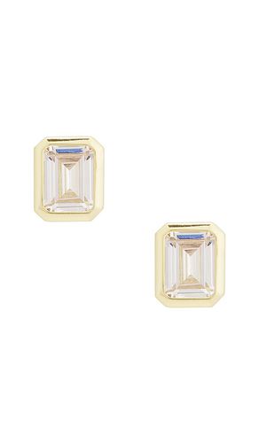 BOUCLES D'OREILLES EMERAL CUT BEZEL in - SHASHI - Modalova