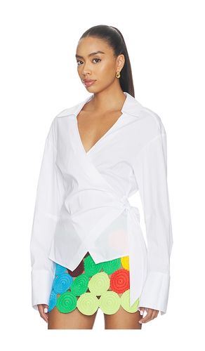 Anya Poplin Wrap Top en . Taille L. Also en M, S, XS - SIMONMILLER - Modalova