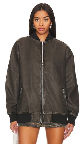 Ariel Faux Leather Bomber en . Taille L. Also en M, S, XL, XS - superdown - Modalova