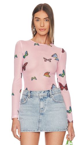 Ari Butterfly Mesh Top in . Size L, S, XS, XXS - superdown - Modalova