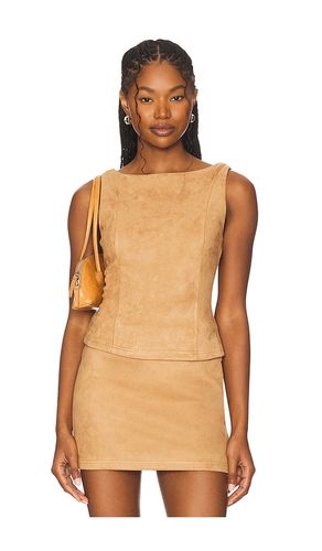 Aviva Faux Suede Top en . Taille M. Also en S, XS - superdown - Modalova