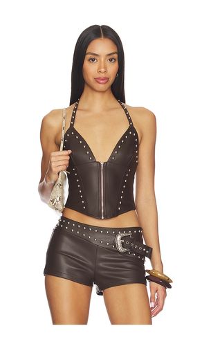 Melisa Faux Leather Top en . Taille L. Also en M, S, XS - superdown - Modalova