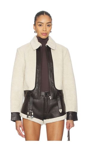 BLOUSON FAUX SHEARLING LEATHER en . Taille L. Also en XS, XL - Understated Leather - Modalova
