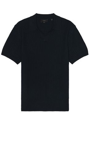 Crafted Rib Short Sleeve Johnny Collar Polo in . Size M, S - Vince - Modalova