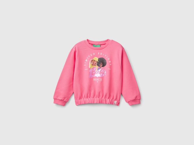 Benetton, Sweat-shirt Barbie Rose Avec Imprimé Laminé, taille 12-18, Rose, Enfants - United Colors of Benetton - Modalova