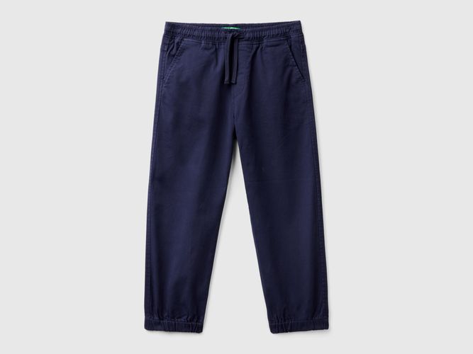 Benetton, Pantalon De Jogging En Coton Stretch Avec Coulisse, taille 2XL, Bleu Foncé, Enfants - United Colors of Benetton - Modalova