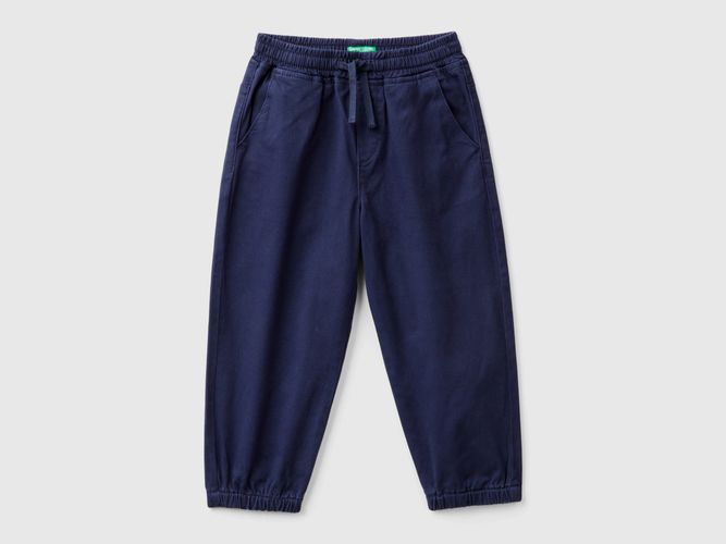 Benetton, Pantalon De Jogging En Coton Stretch Avec Coulisse, taille 12-18, Bleu Foncé, Enfants - United Colors of Benetton - Modalova