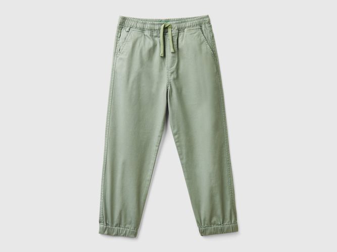 Benetton, Pantalon De Jogging En Coton Stretch Avec Coulisse, taille 2XL, Vert Clair, Enfants - United Colors of Benetton - Modalova