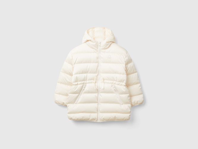 Benetton, Blouson À Cordon De Serrage En Nylon Satiné, taille 2XL, Crème, Enfants - United Colors of Benetton - Modalova