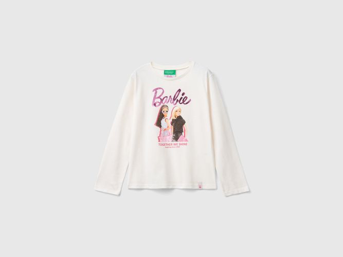 Benetton, T-shirt Crème Avec Imprimé Laminé Barbie, taille 2XL, Crème, Enfants - United Colors of Benetton - Modalova