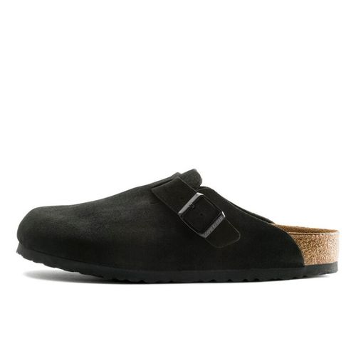 Boston Soft Footbed Suede Black - Birkenstock - Modalova