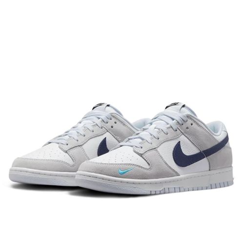 Dunk Low White Grey Navy Aqua Mini Swoosh - Nike - Modalova