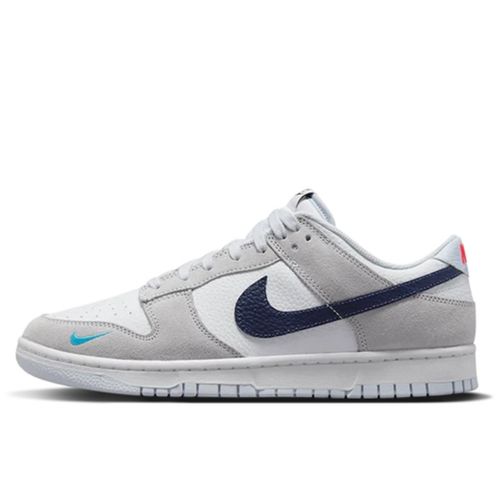 Dunk Low White Grey Navy Aqua Mini Swoosh - Nike - Modalova