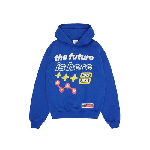 Broken Planet The Future Is Here Hoodie Deep Blue - false - Modalova