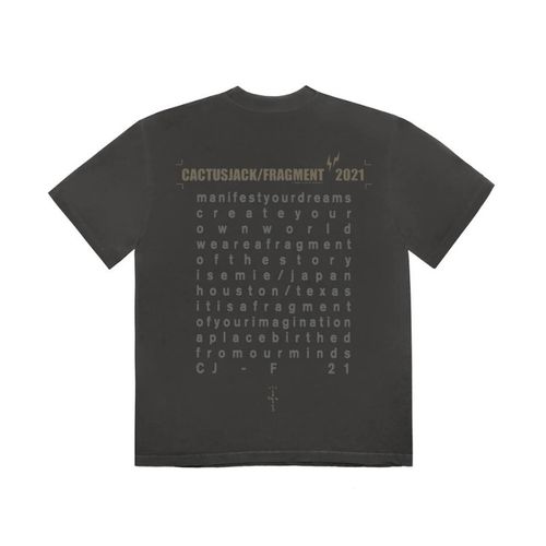 T-shirt Travis Scott Cactus Jack for Fragment Create Black - false - Modalova