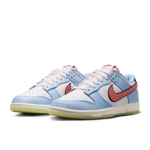 Dunk Low Smiley Swoosh White Hydrogen Blue Crimson - Nike - Modalova