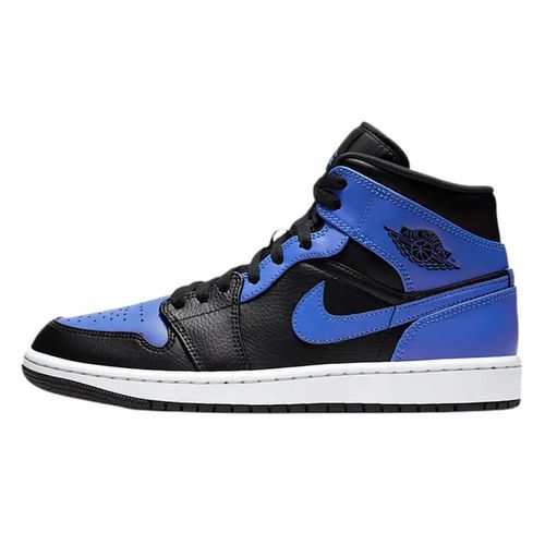 Air 1 Mid Black Royal Tumbled Leather - Jordan - Modalova
