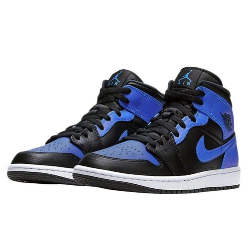 Air 1 Mid Black Royal Tumbled Leather - Jordan - Modalova