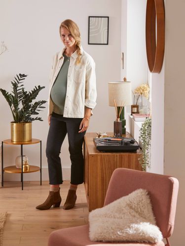 Jean flare de grossesse entrejambe 65 cm anthracite - Vertbaudet - Modalova