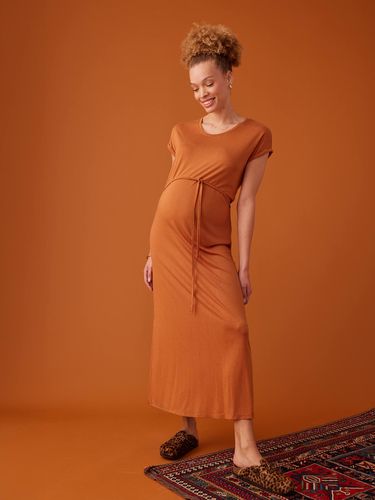 Robe longue grossesse caramel - Envie De Fraise - Modalova
