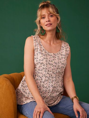 Blouse grossesse motifs fleurs irisés sable - Envie De Fraise - Modalova
