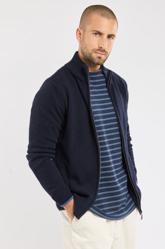 Gilet zippé col montant - laine - BERAC - Modalova