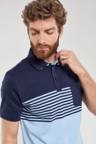 Polo bicolore rayé - coton léger - BERAC - Modalova